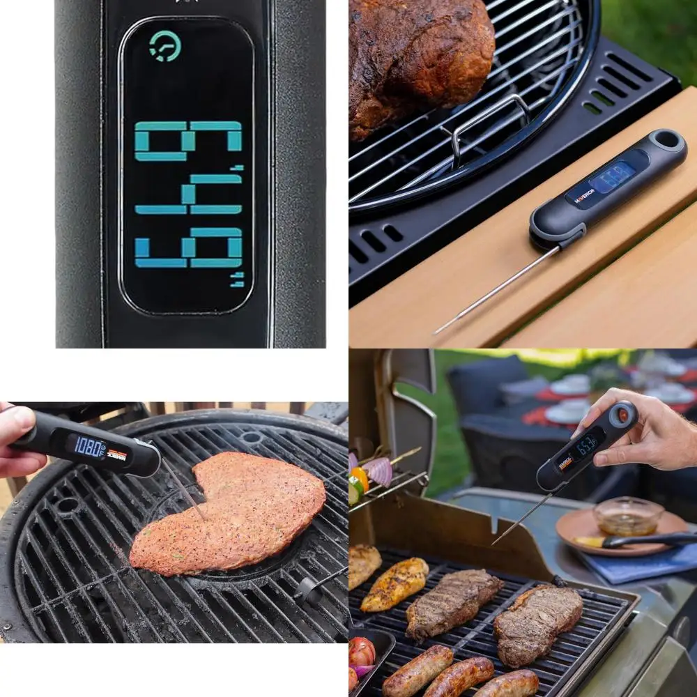 

Dual-Function Digital Thermometer with Timer for Meat, Grilling, and Kitchen Use