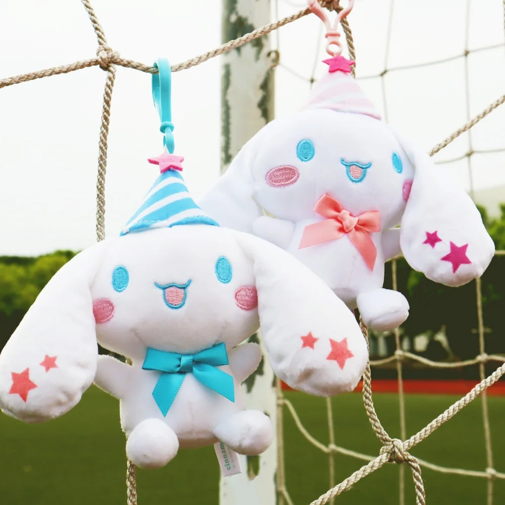 Sanrio Cinnamoroll Series Cartoon peluche portachiavi borsa carina zaino auto farcito portachiavi ragazza adorabile ciondolo peluche