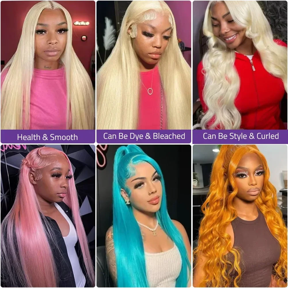 613 Blonde Bone Straight 13x6 HD Lace Front Human Hair Wigs for Black Women Honey Colored Brazilian Hd Lace Closure Frontal Wig