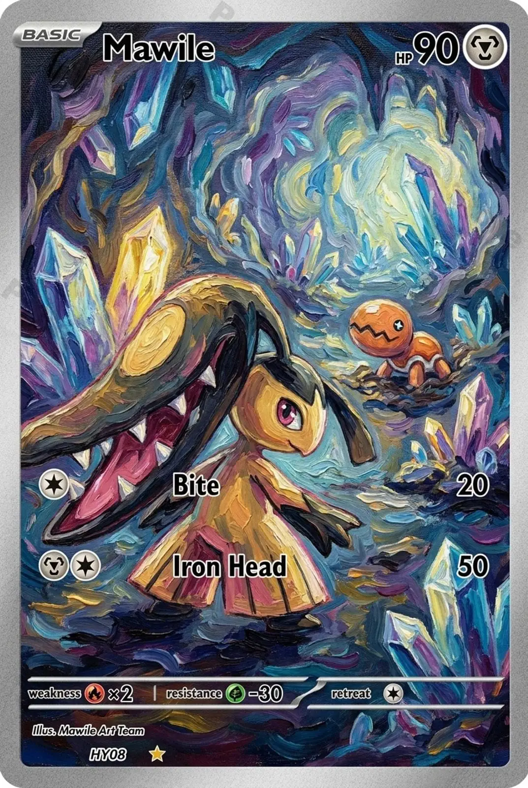 PTCG Cards PTCG Oil Painting Style Custom Mawile Sableye Noibat Carbink Zubat Collection Cards Rare Cards Set PTCG Gift