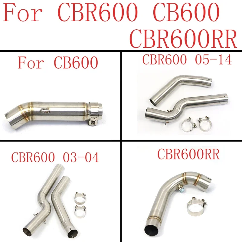 For CB600 CBR600 2003-2004 2005-2014 CBR600RR F5 2008-2016 Years Motorcycle Exhaust System Escape Moto Modified Middle Link Pipe