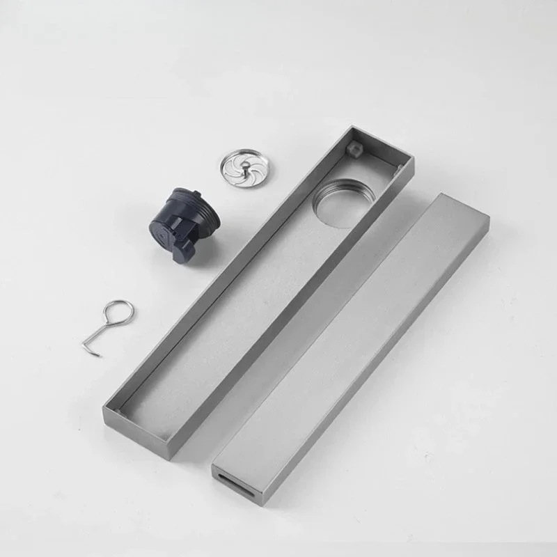 Bathroom 5.5cm wide floor drain can be embedded with ceramic tiles, shower room rectangular anti odor invisible floor drain