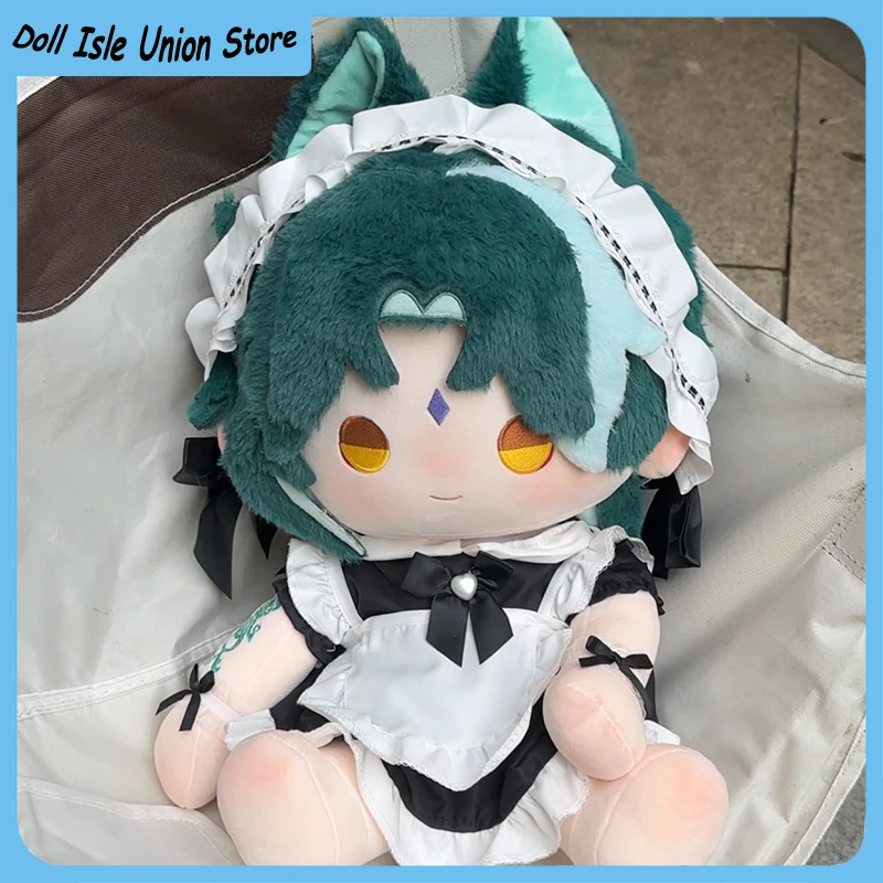 Anime Peripheral Genshin Impact Xiao Doujin Sitting Posture Plush Stuffed Cotton Doll Toys 40cm Figurine Plushie Pillow