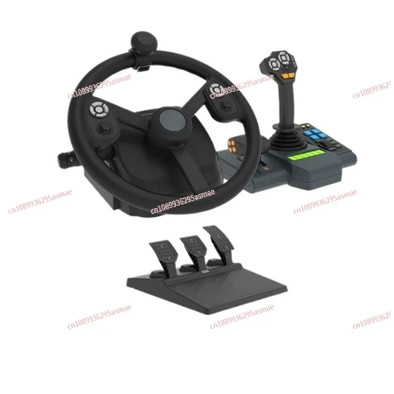 

Simulated farm game steering wheel, compatible with WIN10 11 emulator device, wired connection