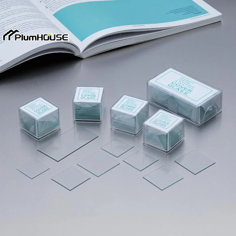 100Pcs Transparent Square Rectangle Glass Slides Coverslips Coverslides For Microscope Optical Instrument Microscope Cover Slip