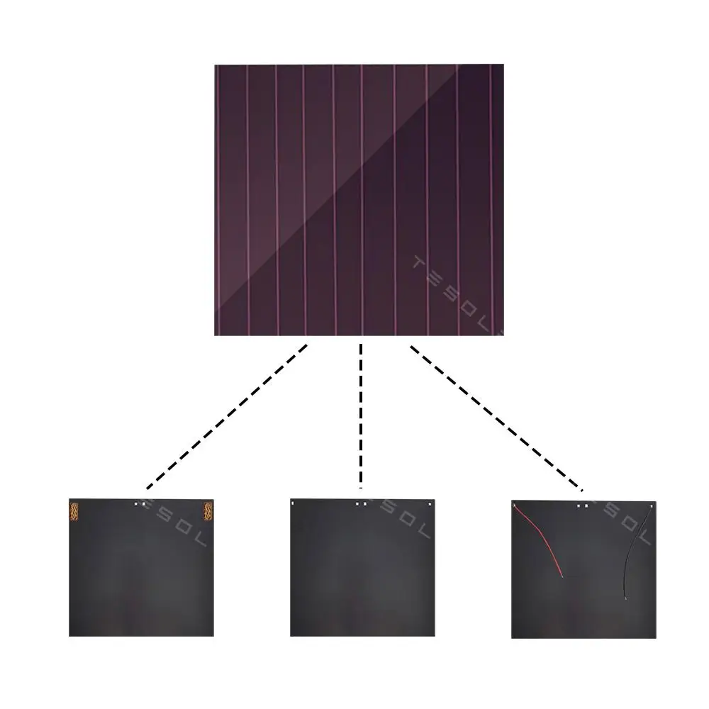 16.5V 180mA 305×305mm 9 Sections Outdoor High Light Solar Panels Solar Cells Amorphous Solar Cells Thin film Solar Cells