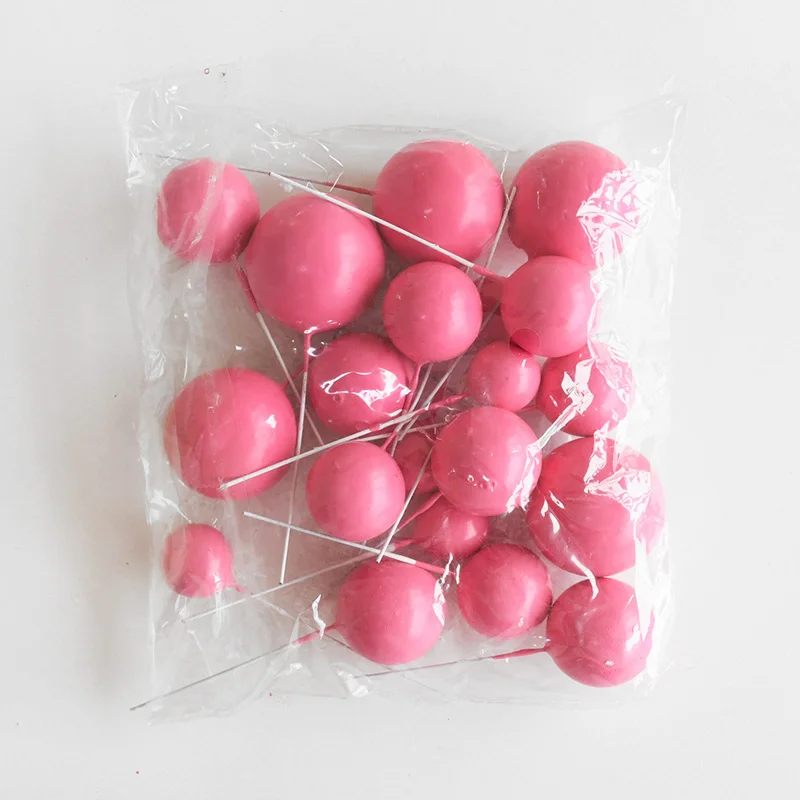 20 Stück bunte Kugeln Kuchen Topper Mini Luftballons Cupcake Einsatz Sticks für Hochzeit Geburtstag Party Kuchen DIY Dekoration Babyparty – Detail 14