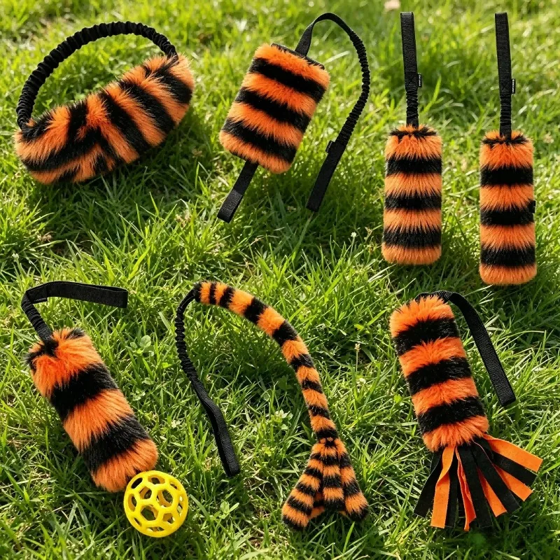 Halloween Series 7pcs Toy Set Dog Bungee Tug Toy, Outdoor Interactive Pull & Chew Plush Pet Toy, Durable High Quality for Dogs
