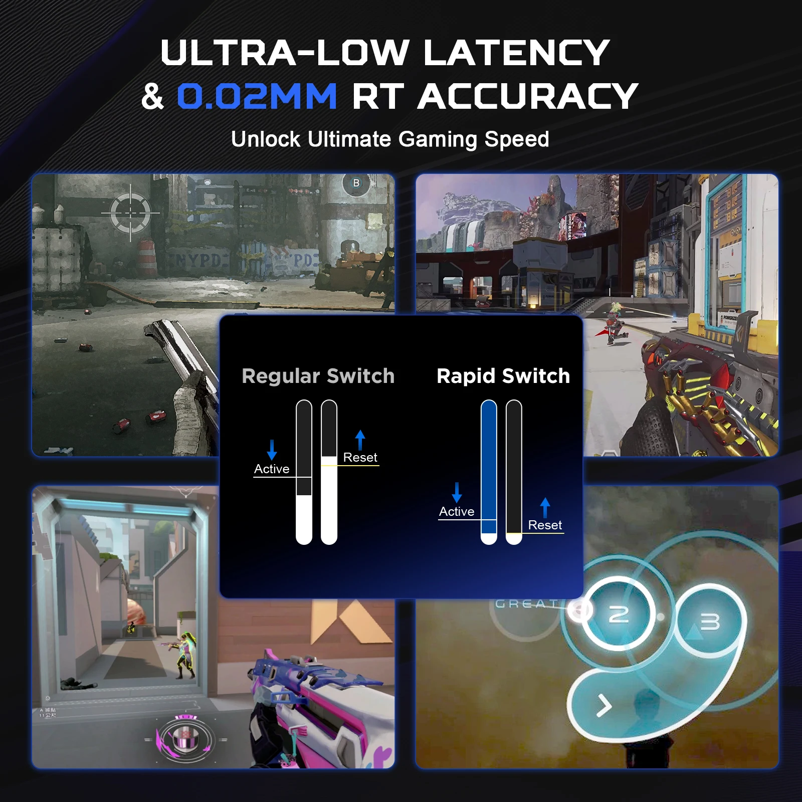 YUNZII x MADLIONS MAD68 HE لوحة مفاتيح مغناطيسية للألعاب باللون الأبيض السريع، لوحة مفاتيح سلكية بنسبة 65% بتأثير القاعة 8K، تشغيل قابل للتعديل