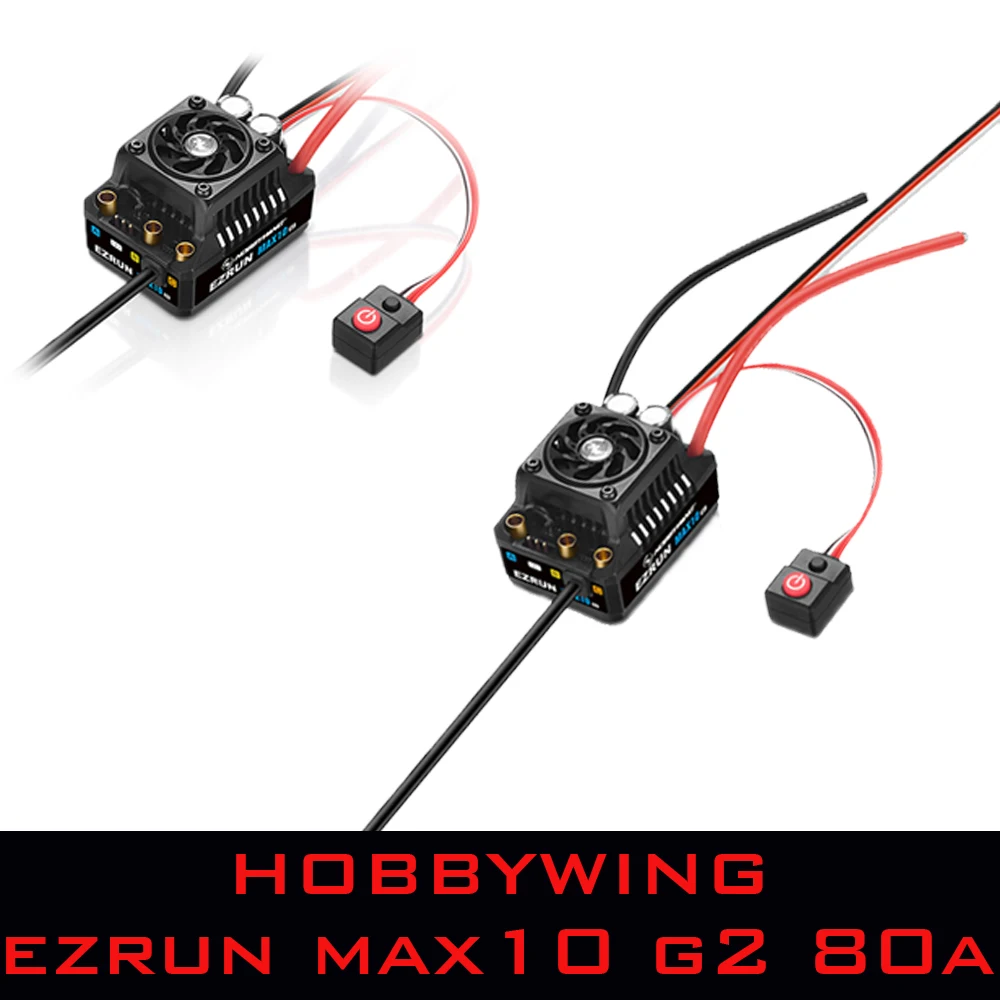 Hobbywing EZRUN MAX10 2-4S G2 80A ESC EZRUN 3652SD G3 3200KV/4100KV/5400KV Para Coche De Juguete A control Remoto 1/10