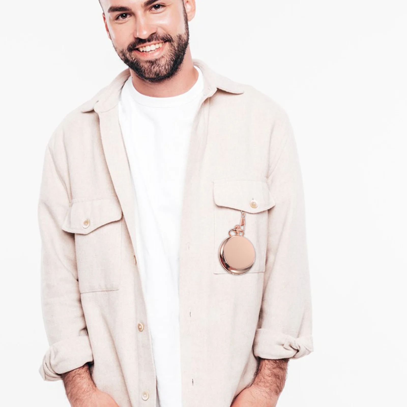 メンズ ヴィンテージ懐中時計 チェーン付き クォーツムーブメント ローマ数字 スムース仕上げ チョッキ スチームパンクコスチューム フォーマルイベント