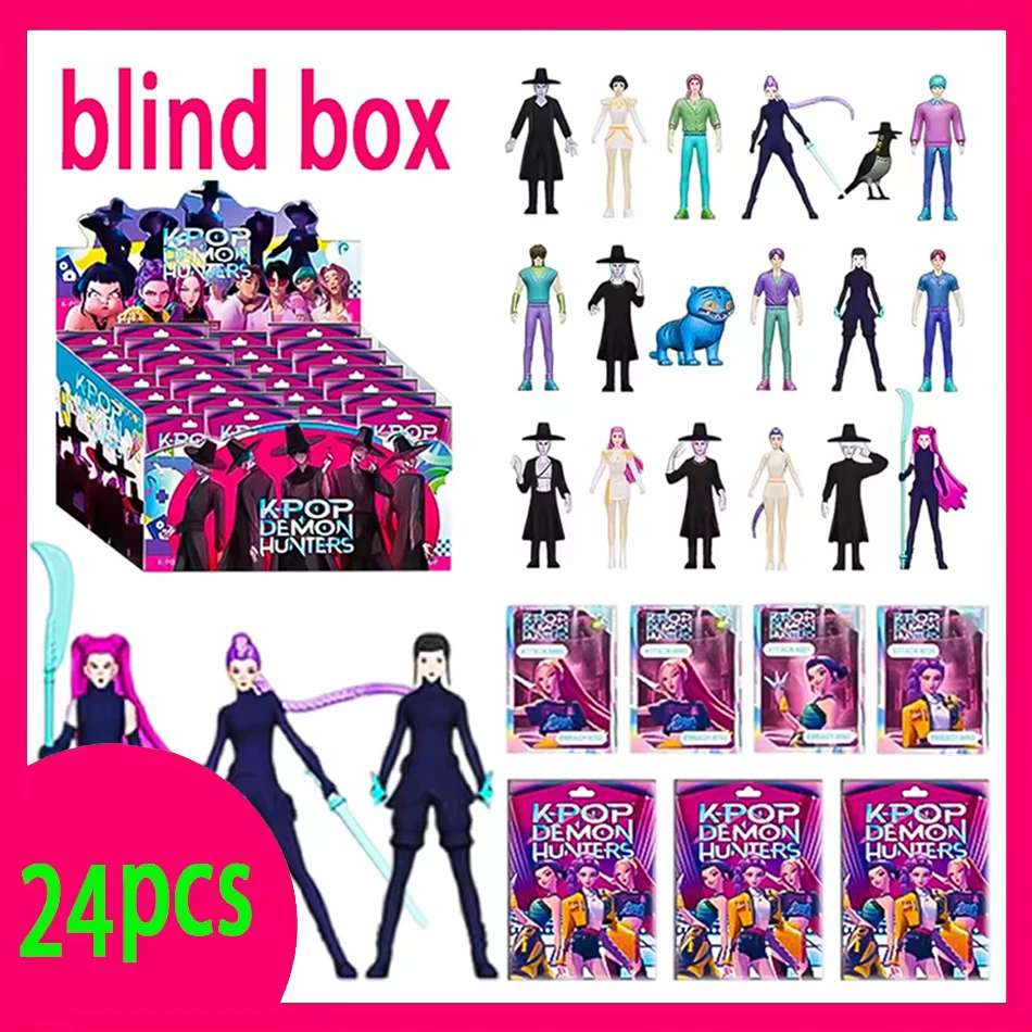 

Anime Kpop Demon Hunters Action Figure Toys Derpys Tiger Ranimeumi Mira Zoey Sussy Figurine Doll For Fans Christmas Gift’s