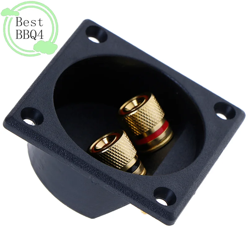 (BBQ4)Car Stereo Speaker Box Terminal Round Spring Cup Connector Subwoofer Plug