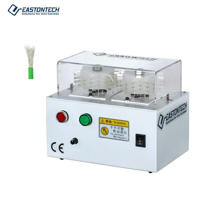 EW-1010-1 Cost-effective 5-50mm  Brushing Length Cable Shielding Brushing Machine 1-25mm Wire OD Cable Manufacturing Equipment