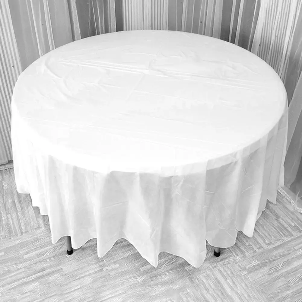 Indoor Outdoor Table Decor Cover Waterproof Round Tablecloth Set for Banquets Parties Stain-proof Anti-slip Table for Picnics