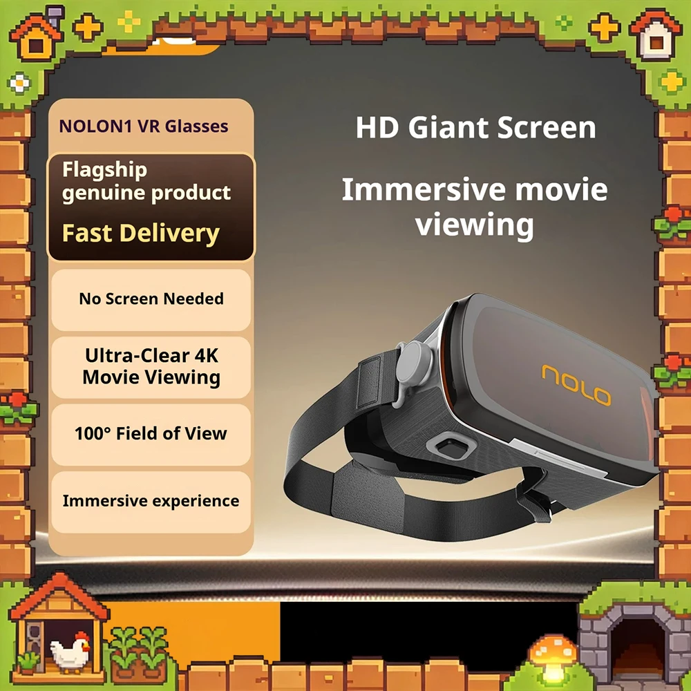 

NOLO N1 VR Glasses Adapt To Multiple Mobile Phone Sizes Ultra-clear 4K Viewing Mobile VR 100°FOV IMAX Giant Screen Cinema