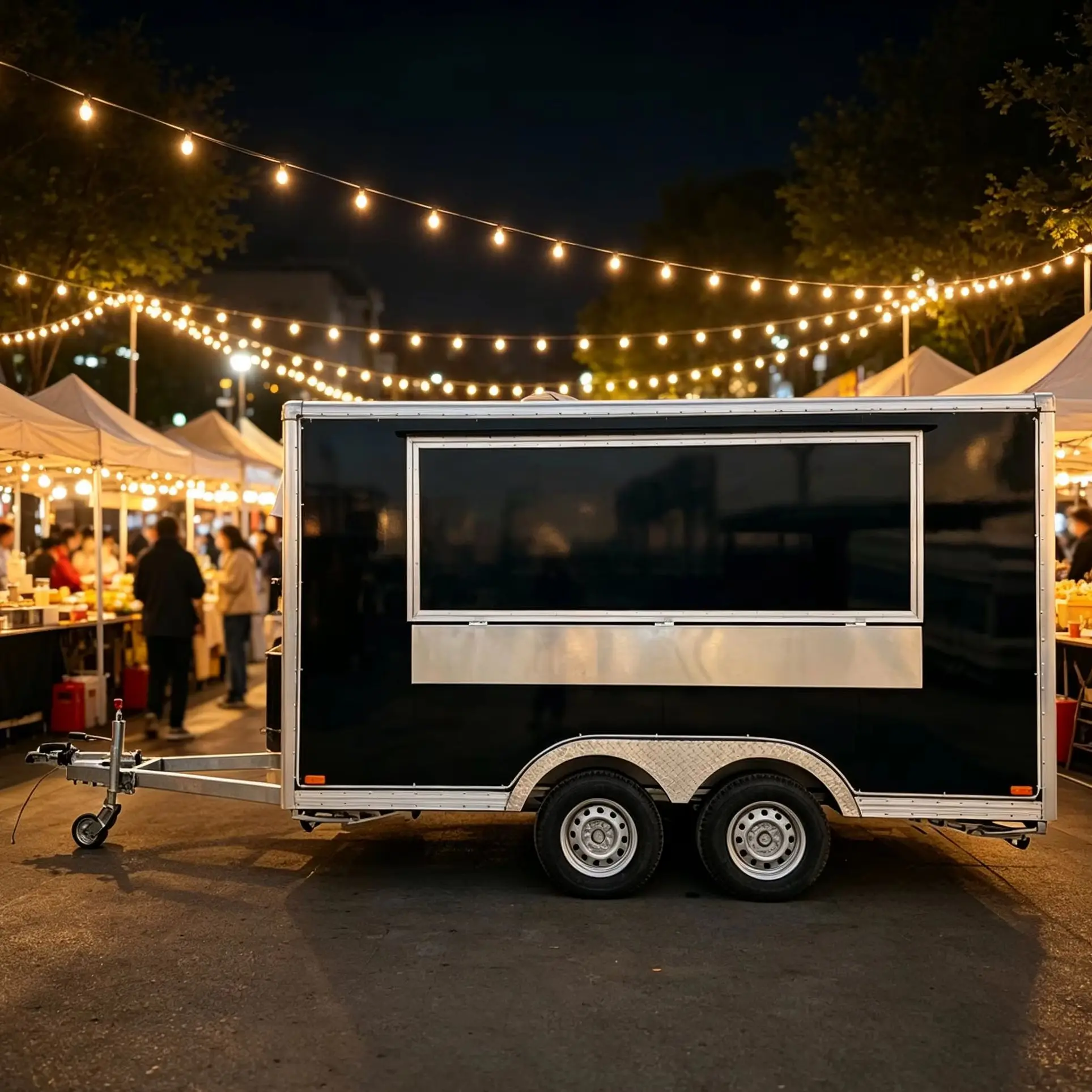 High Quality Dual Axle Mobile Food Trailer Stainless Steel Street Food Catering Cart