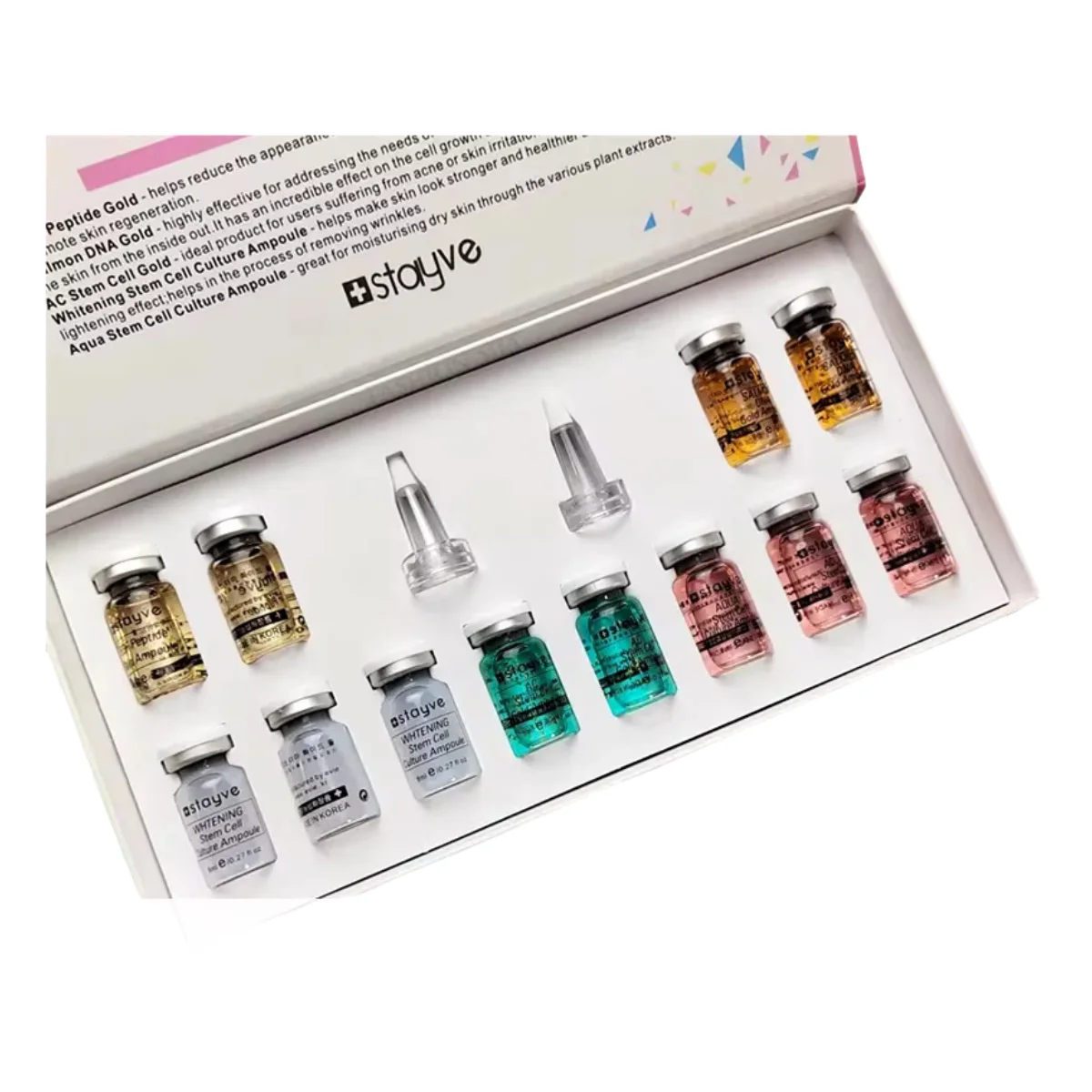 Crema BB Stayve Original de Corea, Kit de inicio brillante para principiantes, suero para el cuidado de la piel, esencia de ácido hialurónico, suero brillante para el rostro, belleza