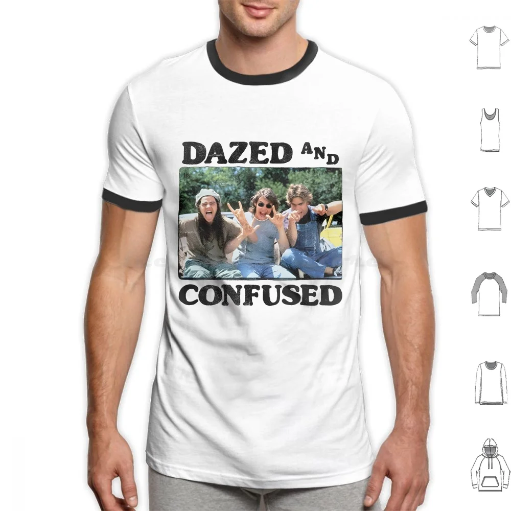 DazedとconfusTシャツ綿100%,ミドル丈,汚染防止,大サイズ