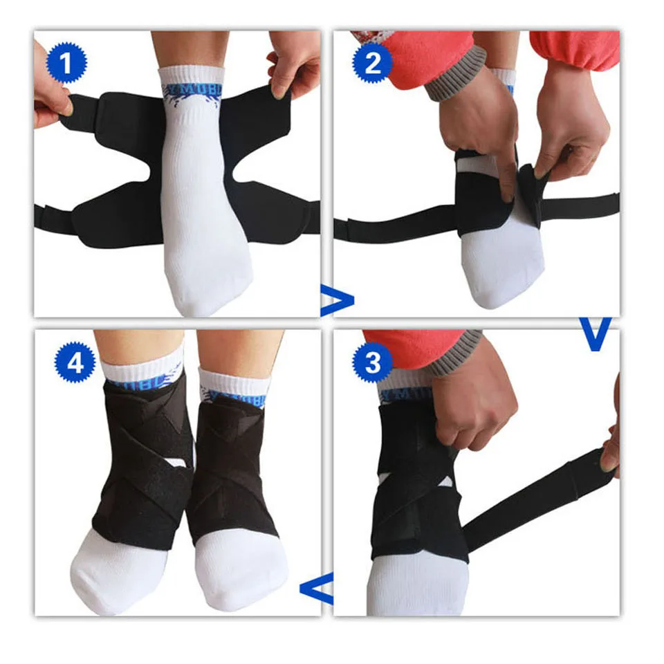 AOLIKES 1PCS Ankle Straps Support Protector Bandages Wrap Pressurized Anti Sprain Sports Safety tobilleras deportivas