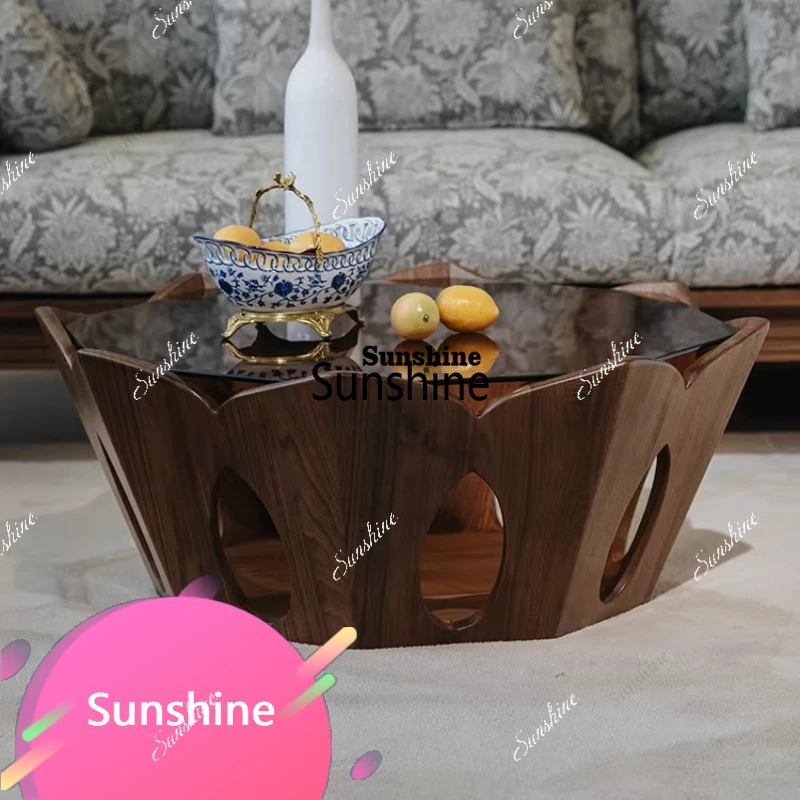 

TDNordic retro, coffee table living room, all solid wood modern simple small apartment household tea table