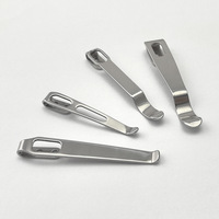 4 Types 420 Stainless Steel Knife Pocket Clip Back Clamp With 3pcs M2.5 Screws DIY Make Replace Accessories Parts