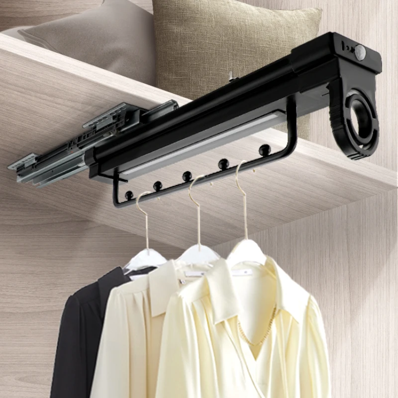 Drying rack Pull hanger Hanger Rod Telescopic with lamp Slide rail Induction guide