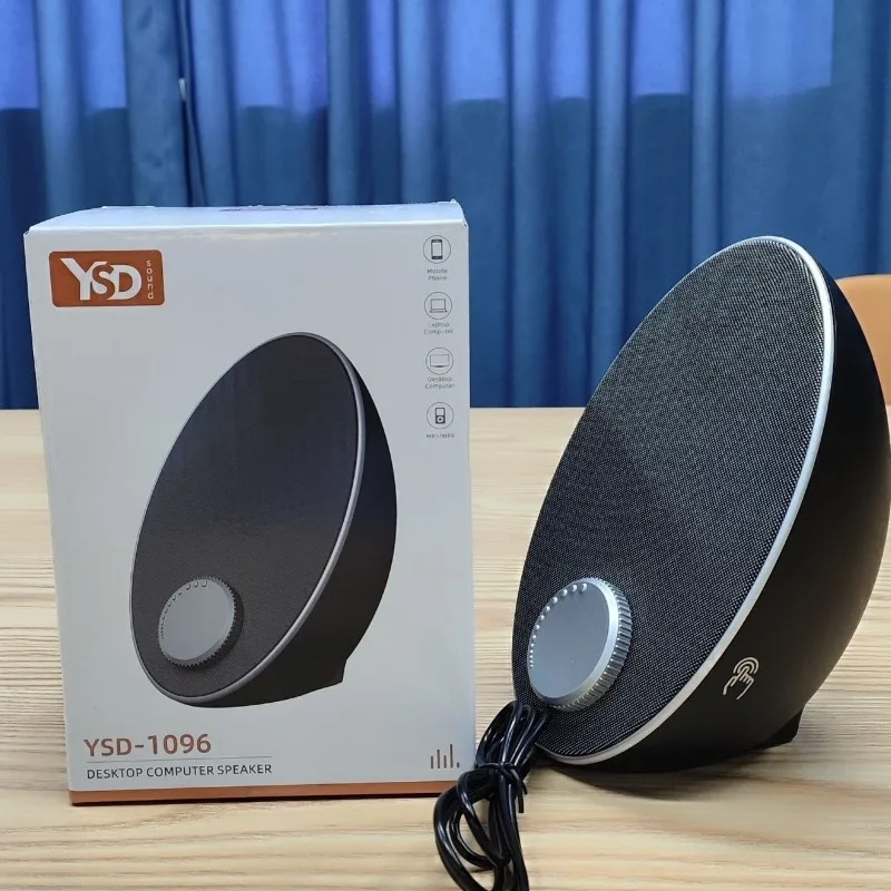 Мини офисный Настольный Bluetooth динамик с большой полостью сабвуфер USB проводной компьютерный динамик с сенсорной кнопкой используется для телефона ПК ноутбука