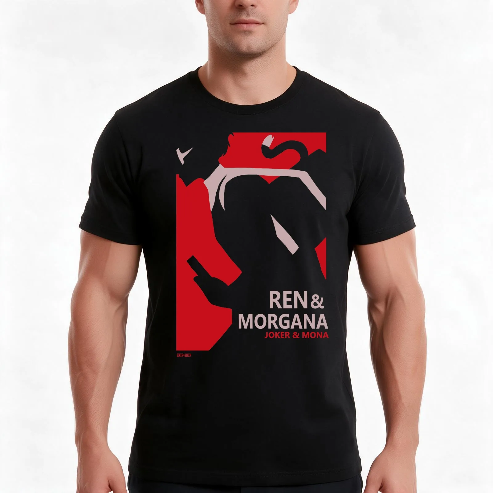Ren& Morgana Minimalistic T-Shirt, Summer Casual Cotton Tee, Oversized Streetwear Tops, Vintage Graphic Print, Unisex Men Women