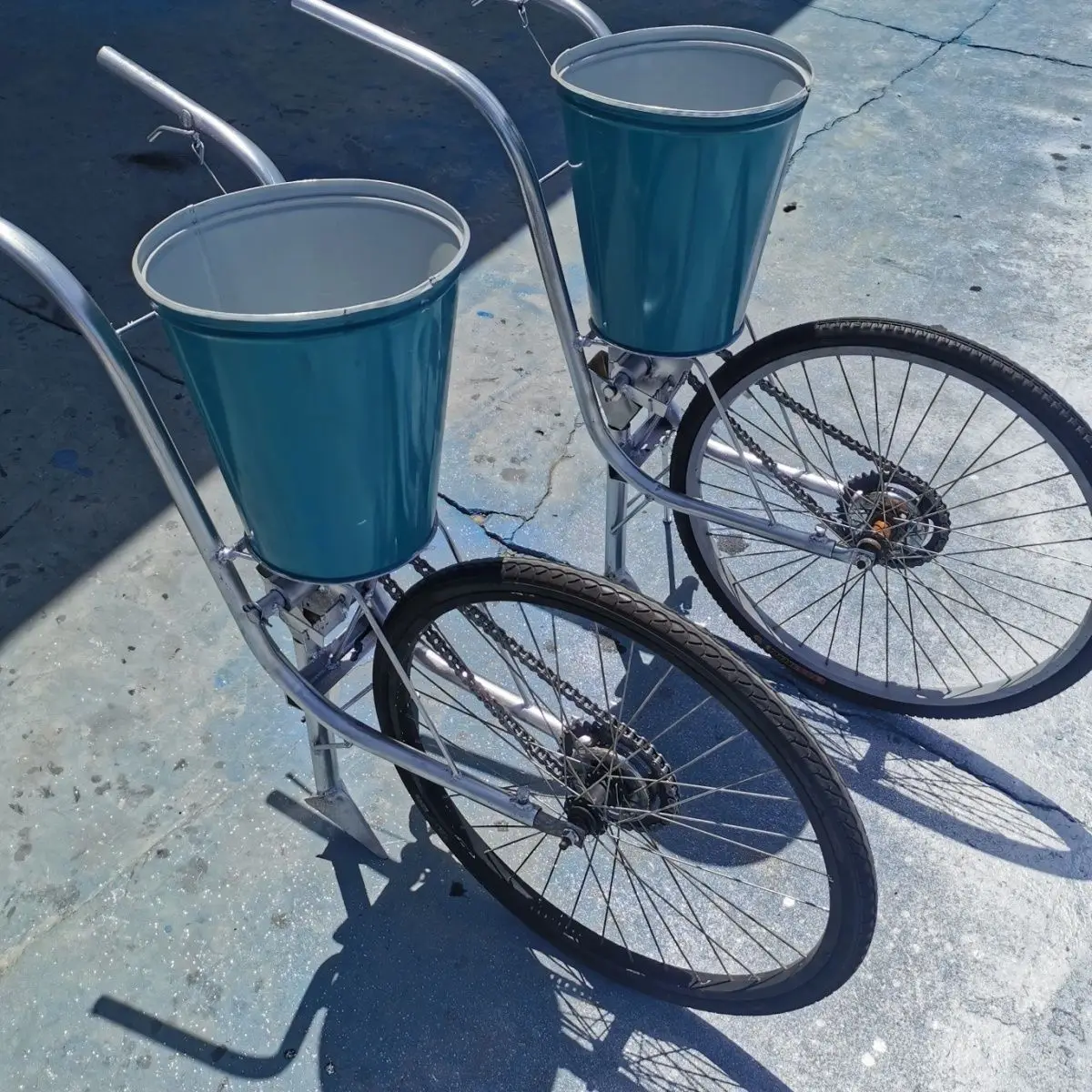 

Spreader Planter Manual Hand Push Small with Wheels Labor Saving Garden Power Tools