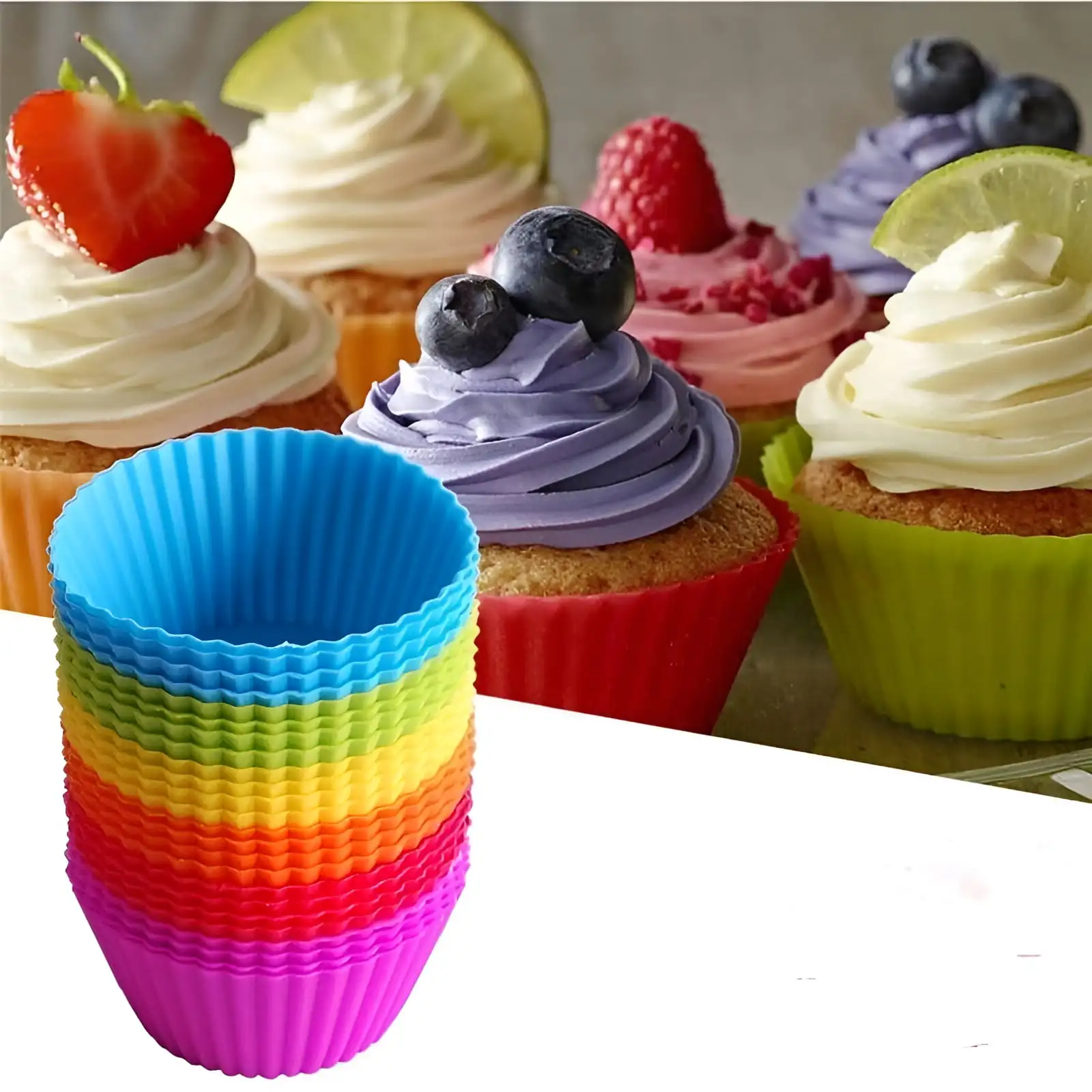 24-Pack-Reusable-Silicone-Baking-Cups-Cupcake-Liners-Muffin-Cups-Cake-Molds