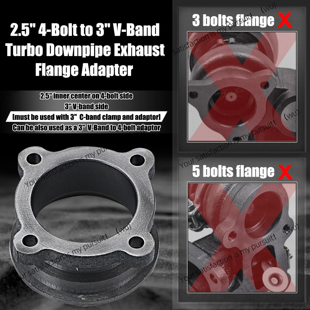Auto parts turbocharger downspout 4 holes 2.5-3 inch universal flange base
