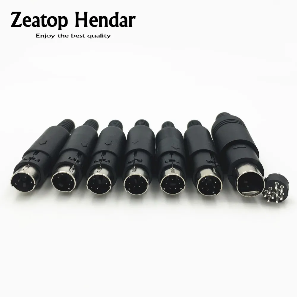 المكونات الذكور مع مقبض بلاستيكي ، محول دين صغير ، كابلات لحام ، Connector بها بنفسك موصل ، 3 دبوس ، 4 دبوس ، 5 دبوس ، 6 دبوس ، 7 دبوس ، 8 دبوس ، 9 دبوس ، 1 قطعة #5