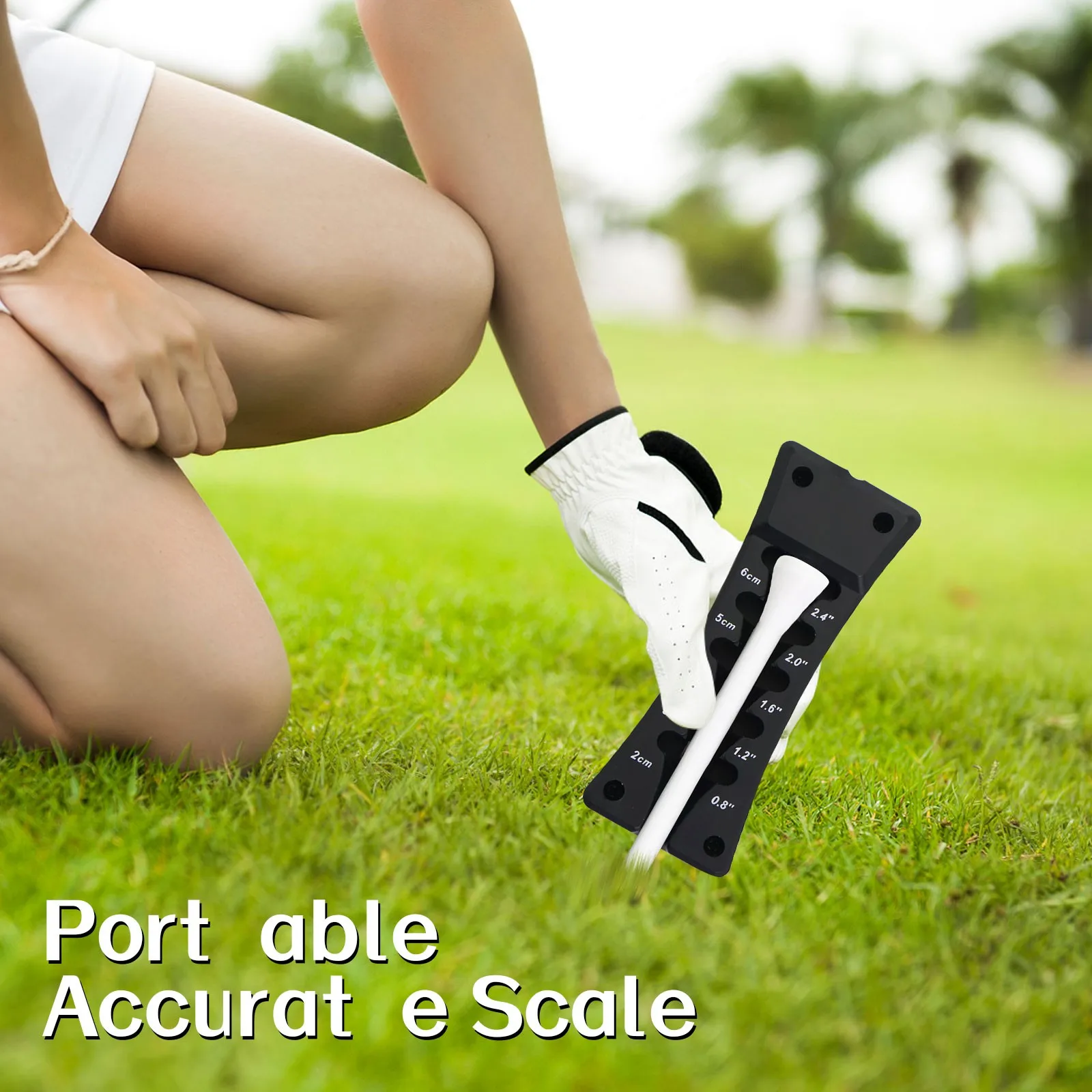 مقعد كرة جولف ثلاثي الوظائف، ارتفاع قابل للتعديل عند الرغبة، ترصيع كروي قوي، أداة عملية لضبط الأظافر