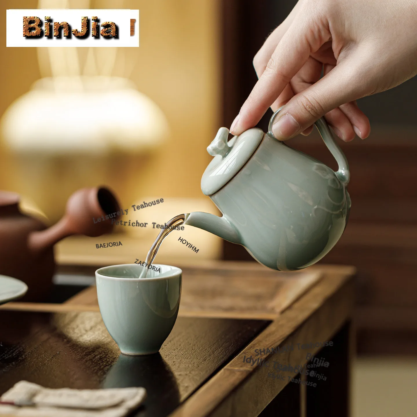 BAEJORIA 145ml Hand-relief Sculpture Banana Moonlight Teapot Luxury Tea Infuser Pot Tea Soaking Kettle With Filter Tea Set Craft