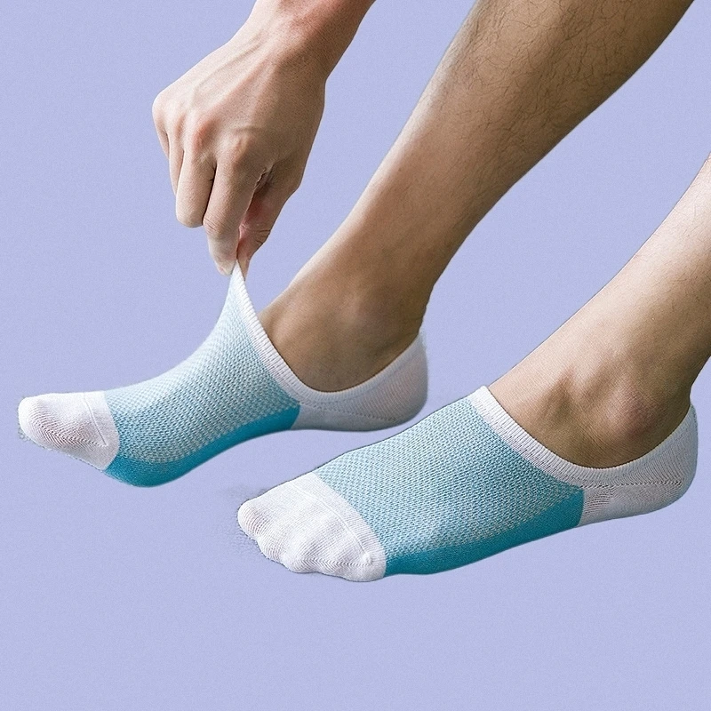 Calcetines informales antideslizantes para hombre, medias duraderas para adolescentes, medias moldeadoras elásticas, traje de calcetín corto para todas las estaciones, 5 pares