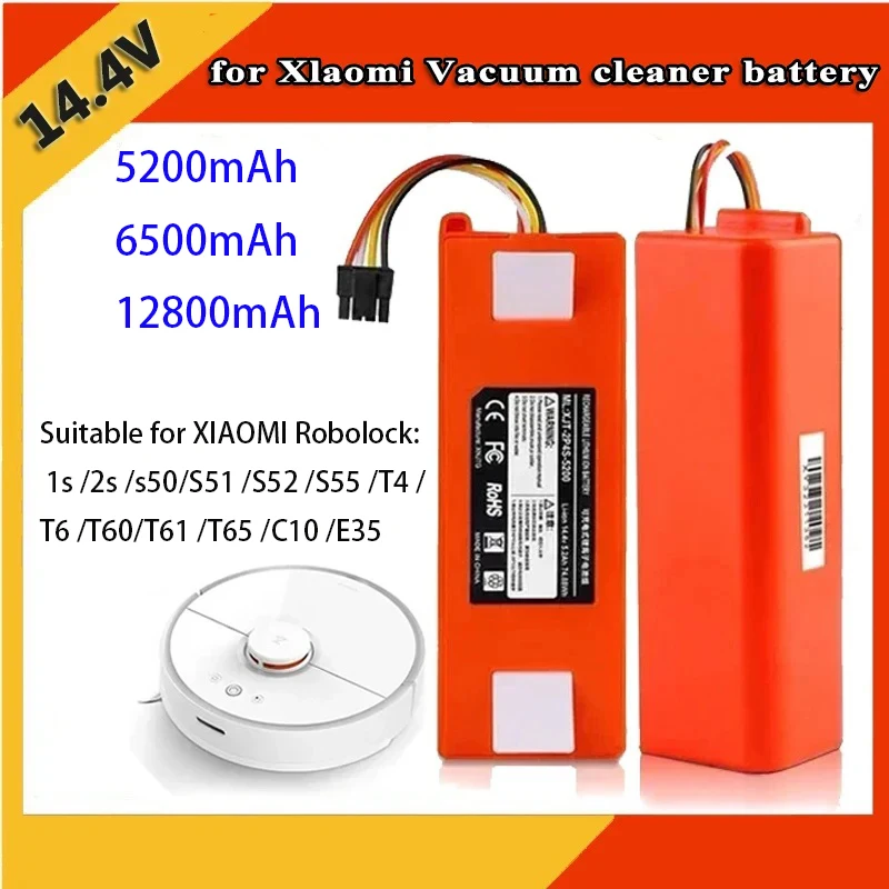 

BRR-4S2P-5200D for XIAOMI 1S 1ST Roborock SDJQR01RR Sweeping Mopping Robot Vacuum Cleaner 12800mAh Original Replacement Battery