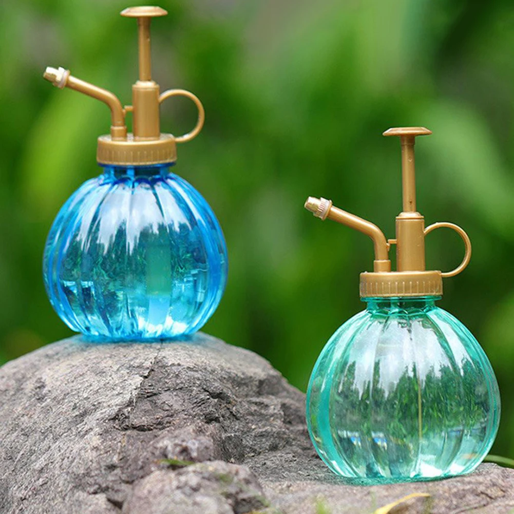 Watering Can Pumpkin Shaped Plastic Watering Spray Bottle Retro Sprinkler Succulent Misting Tool Garden Irrigation Spraying Pot
