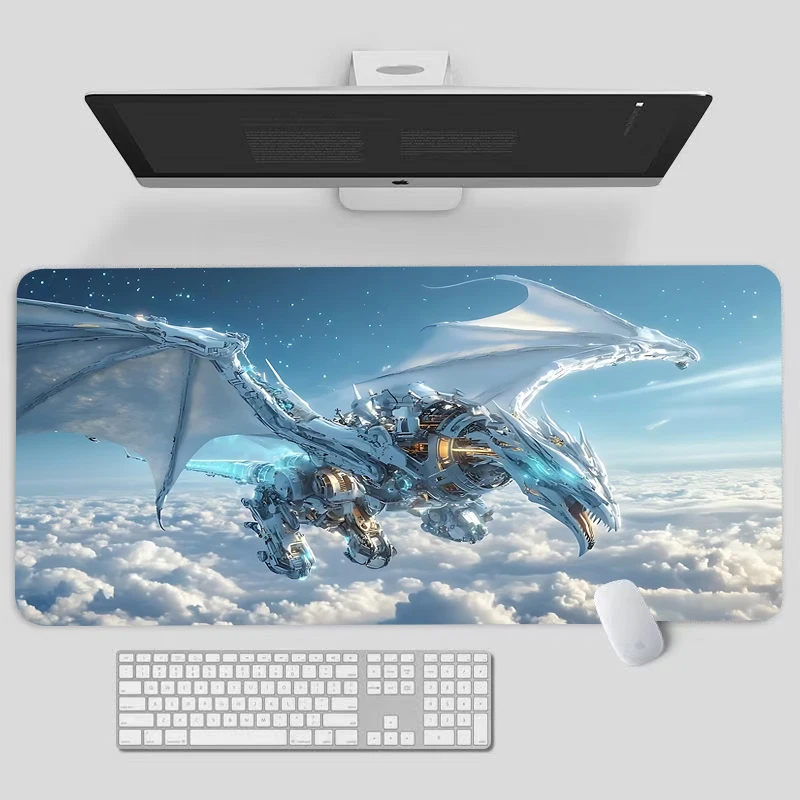 Large mechanical dragon gaming mouse pads endless player computer office accessories luxury economic pc desktop pad blanket mats