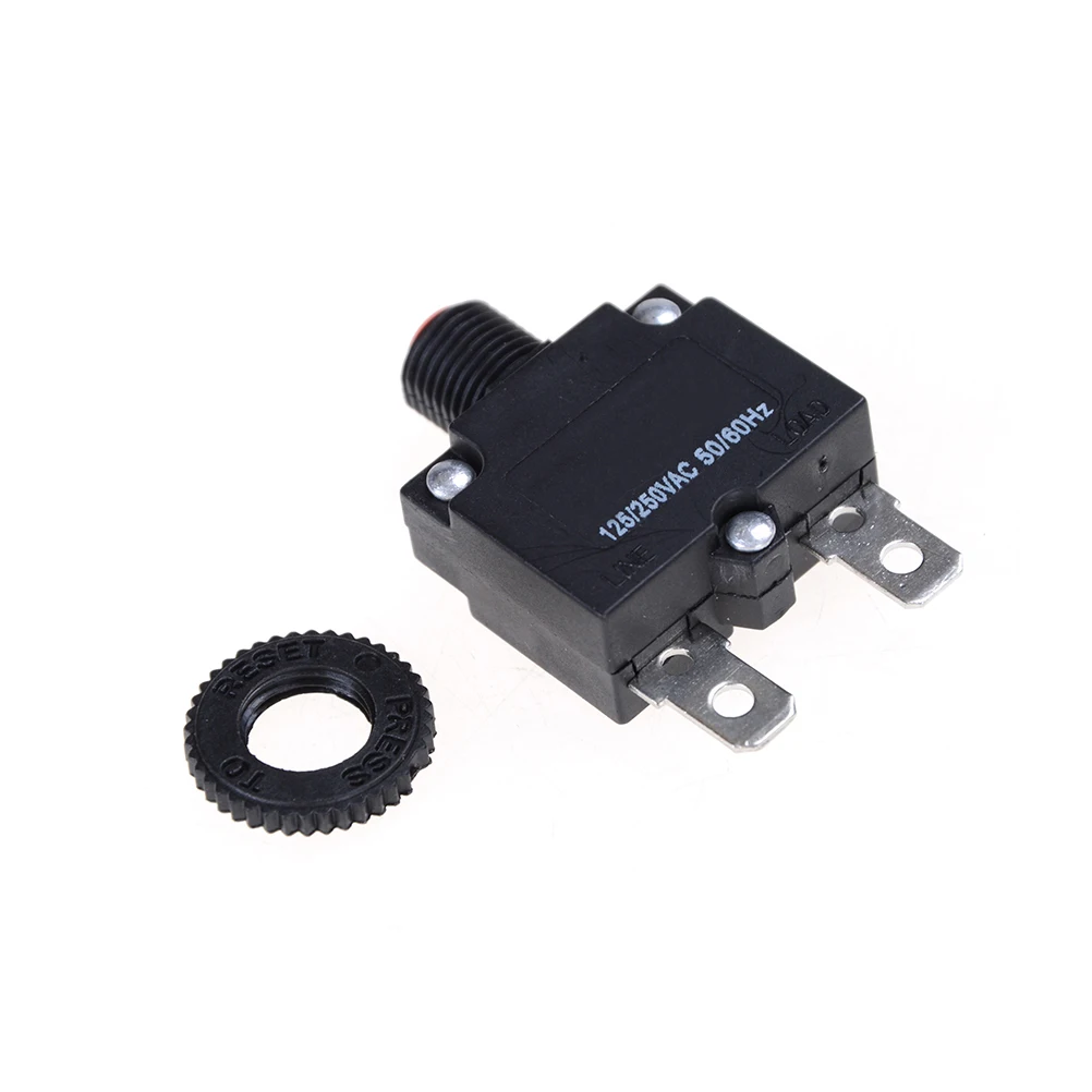 125/250VAC 15A Switch Push Reset Button Circuit Breaker Overload Protector Push Reset Button Circuit Breaker【Homeclub】