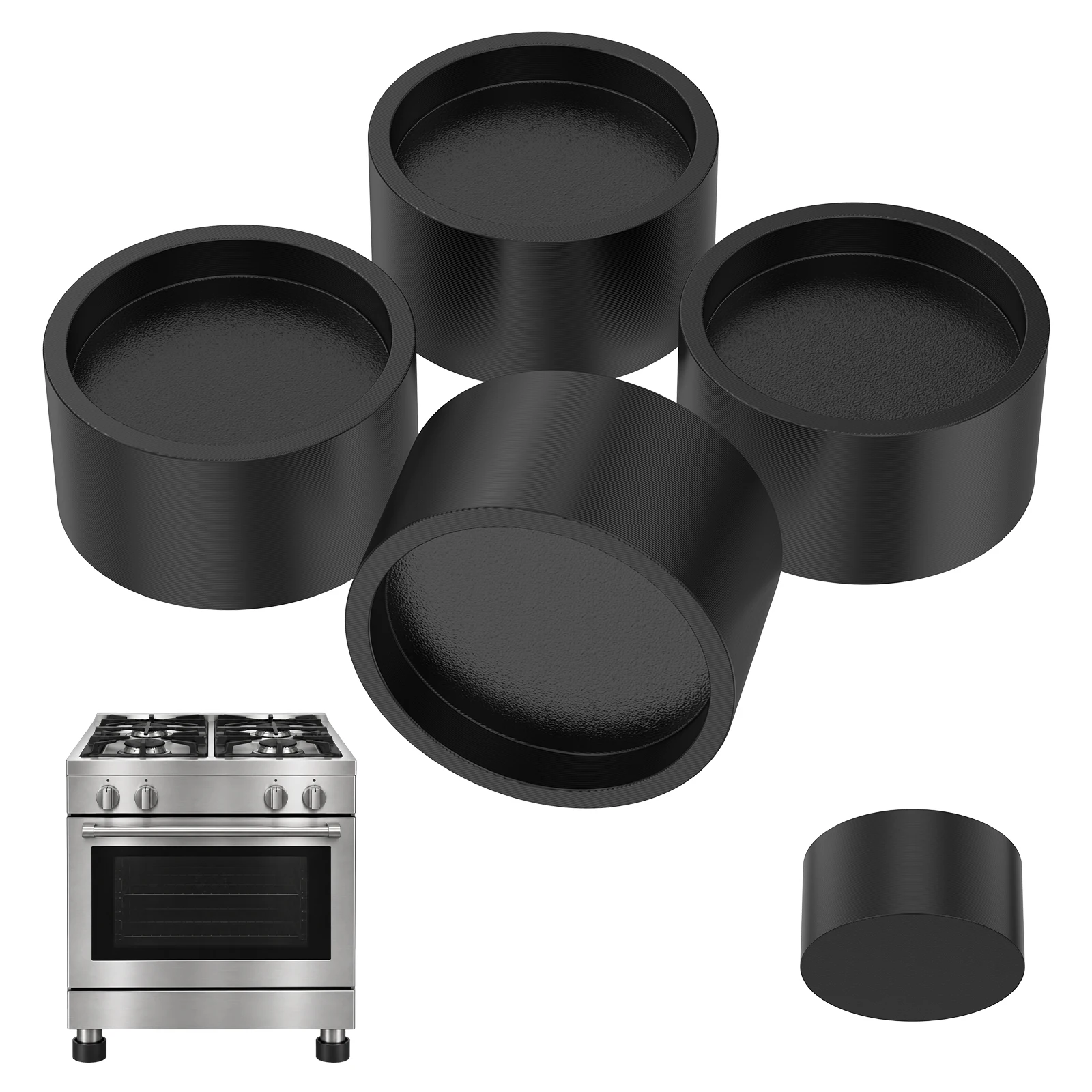 4Pack Range Leveling Feet Risers for Uneven Stove Oven and Range Legs Stove Leg Extensions Range Leveling Feet Risers