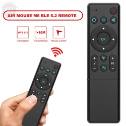 M5 Bluetooth 5.2 Air Mouse bezprzewodowy pilot na podczerwień dla systemu Android TV, pudełko inteligentny TV komputer Mini projektor do domu