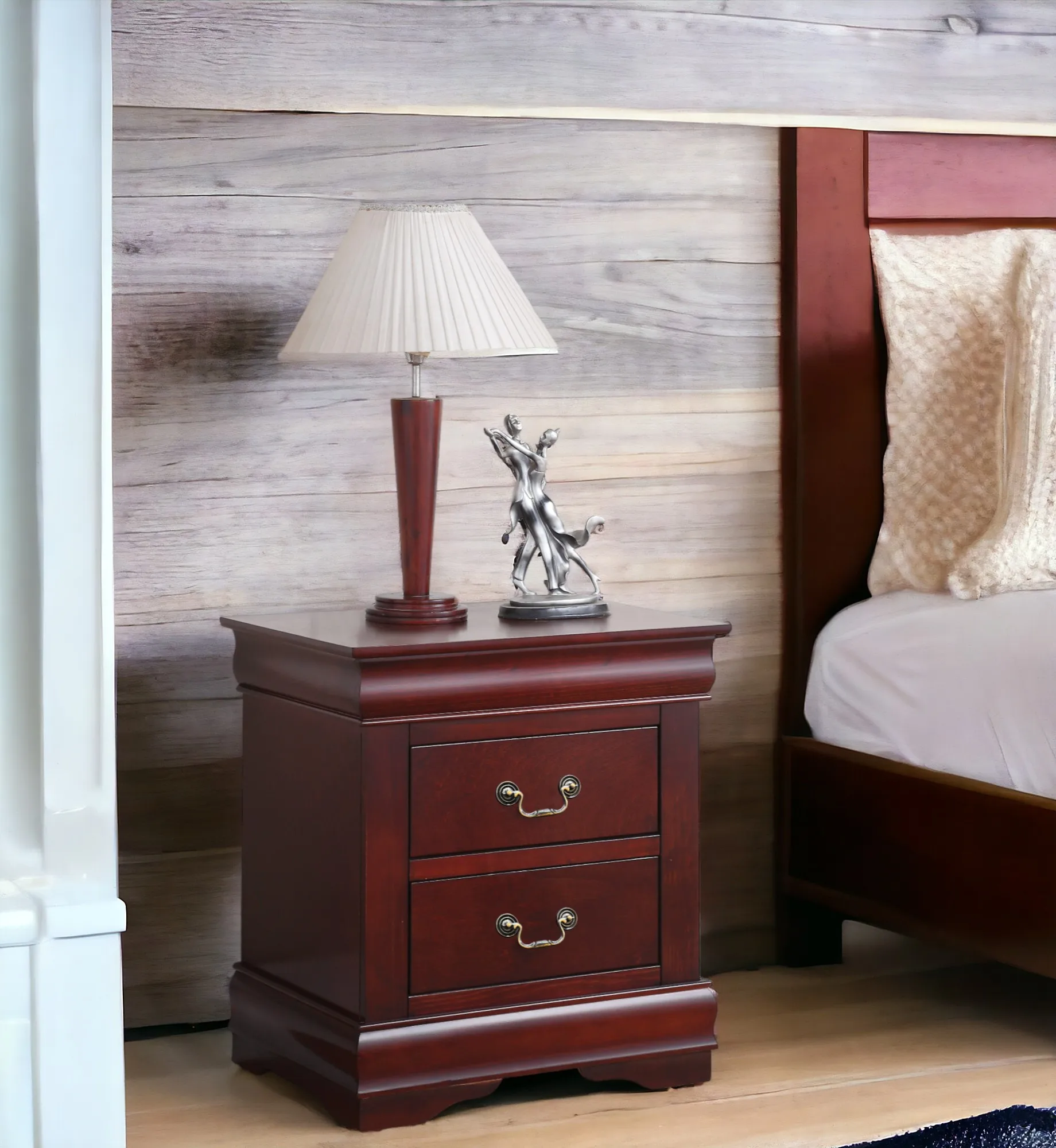 

American bedside table, cherry Nordic style, European style, small ultra-narrow, simple, modern and fashionable embellishment