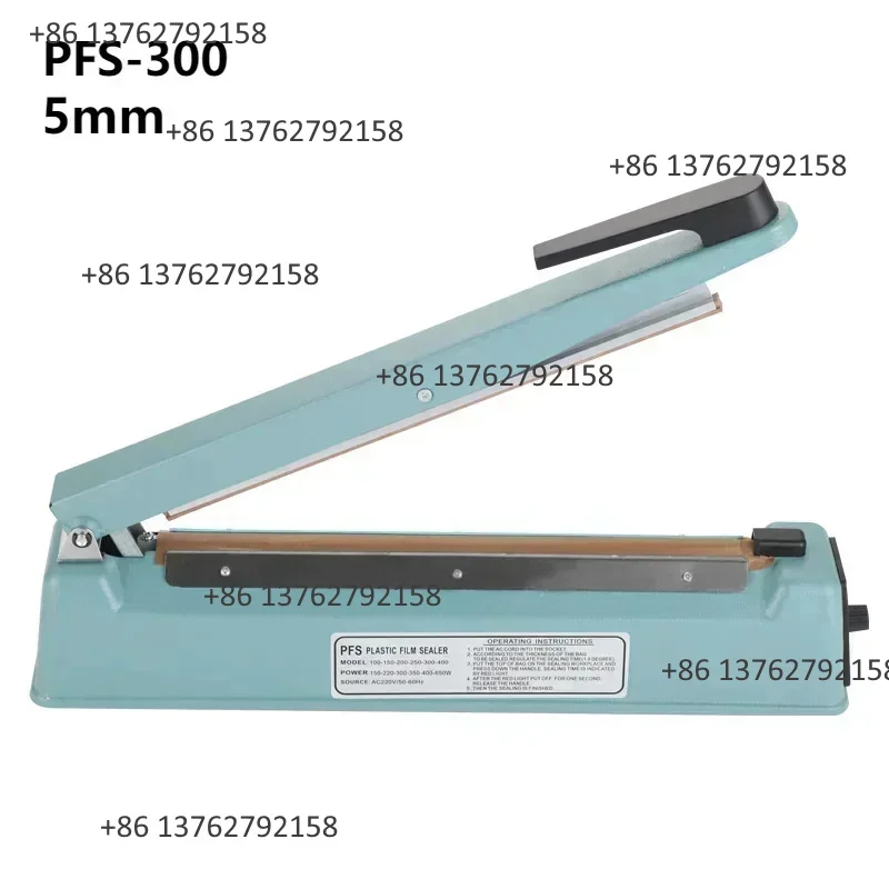 PFS-300 220V 350W Iron Shell Hand Pressure Sealing Machine 5mm Multifunctional Small Household Packaging Machine