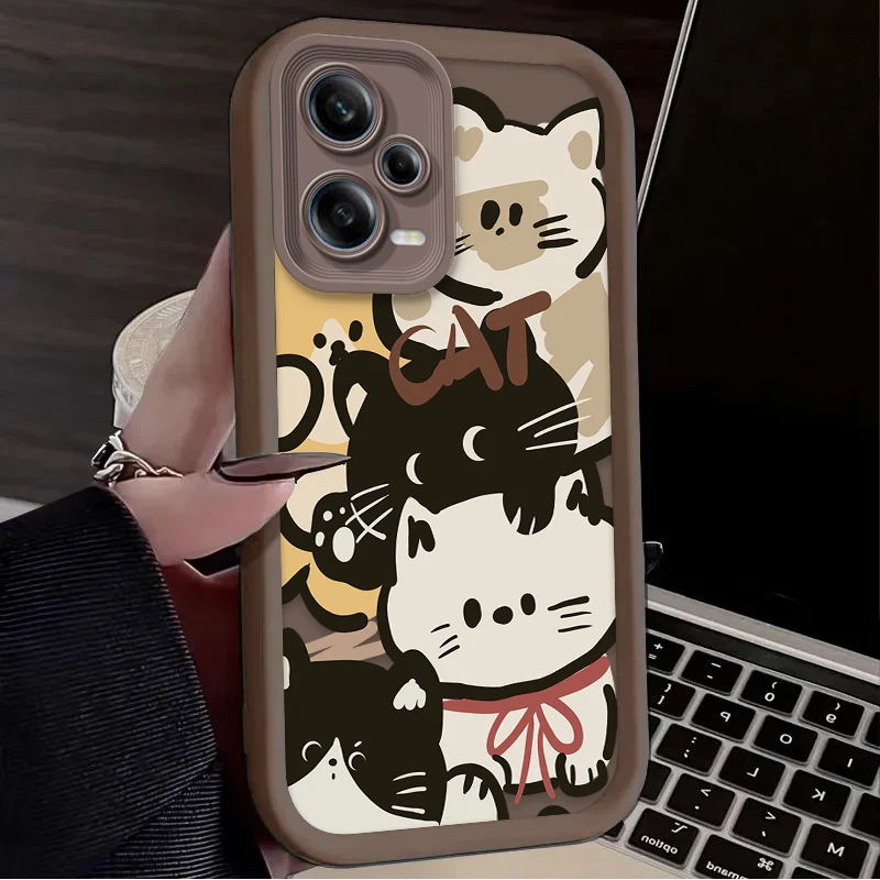 Personalized Funny Cat Case for Xiaomi Redmi Note 13 12 11 Pro Plus 4G 5G 12S 11S 10S 10 9 9S Redmi 14C 13C 12C A3 12 Back Cover image 5