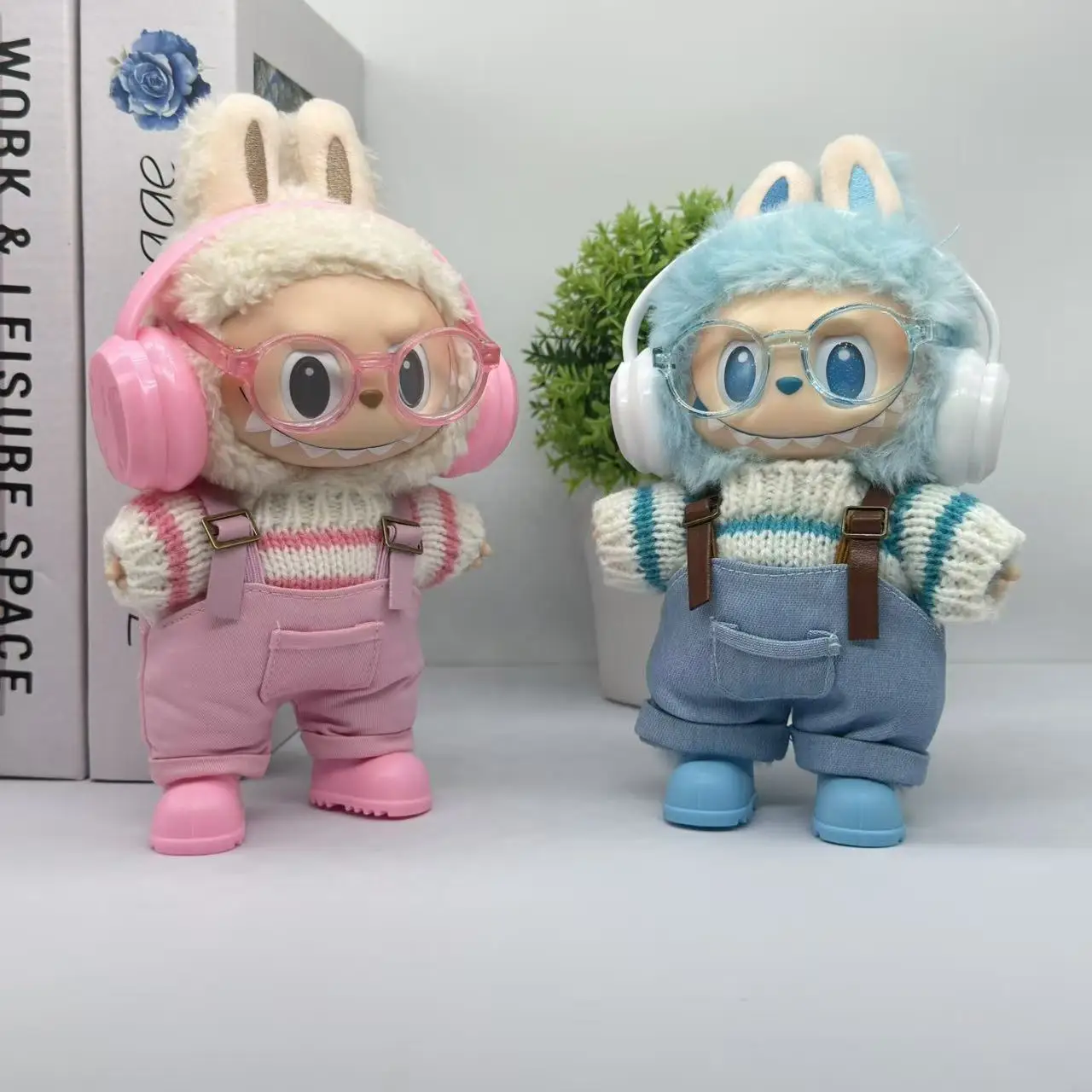 

17cm Cute Mini Plush Doll'S Clothes Outfit Accessories For Korea Kpop Exo Labubu Idol Dolls Sweater Clothing DIY Kids Girl Gift