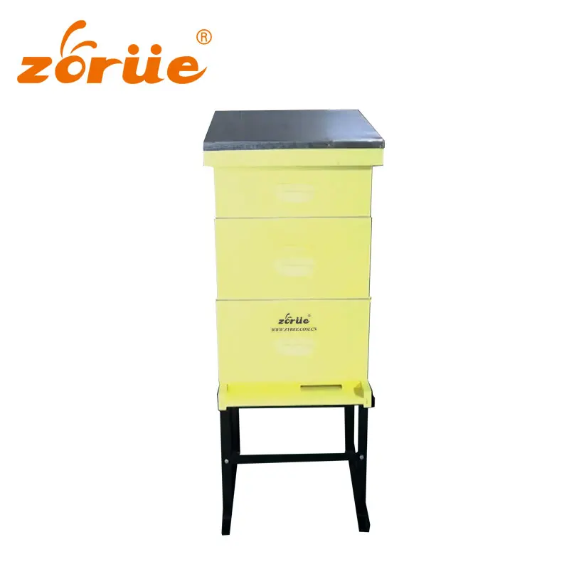 

2026 High-Quality Eco-Friendly Wooden BeehivesBeekeeping Equipment White / Yellow Spray Painted Beehives 10 Frames Wooden Bee Hi