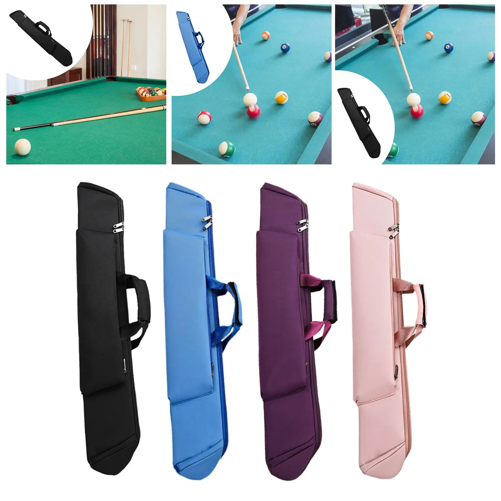 

Pool Cue Carrying Case Lightweight Dustproof,Protective,Soft Padded Organizer,Billiard Stick Bag,for Pool Cues and Accessories