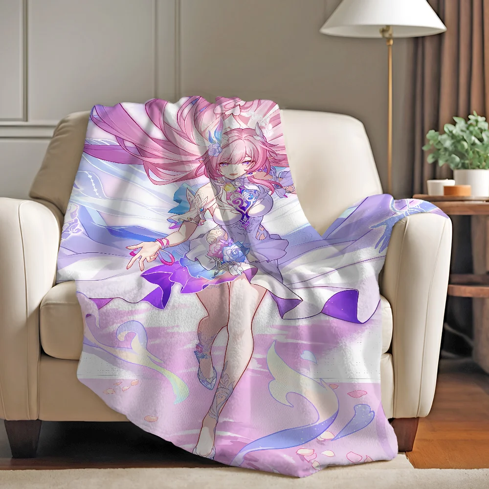 

Video Game Honkai Star Rail Cyrene Blanket Warm And Soft Suitable For Bedroom Living Room Sofa Bed Office Travel Camping
