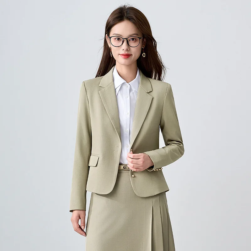 Professional Women's Suit Dress2025New High-End Feel Teacher Certification Interview Outfit Workplace Formal Wear Petite Suit